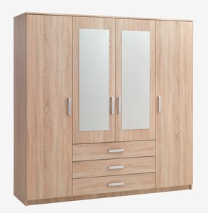 Wardrobe VELLERUP 200x200 combi light oak colour